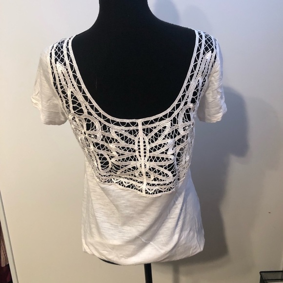 Express White Crochet Top XS - Picture 2 of 3
